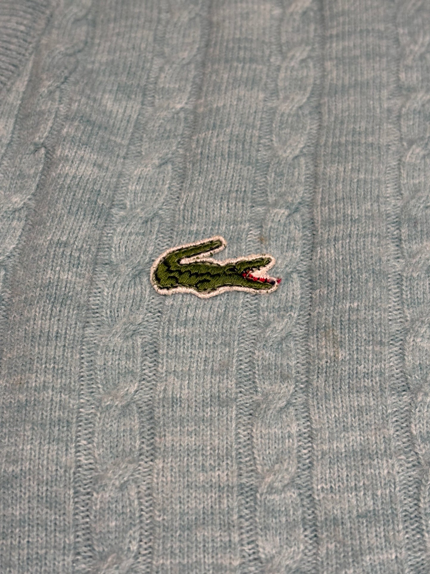 Pullover mit V-Ausschnitt Lacoste 70er - 80er Jahre (L)