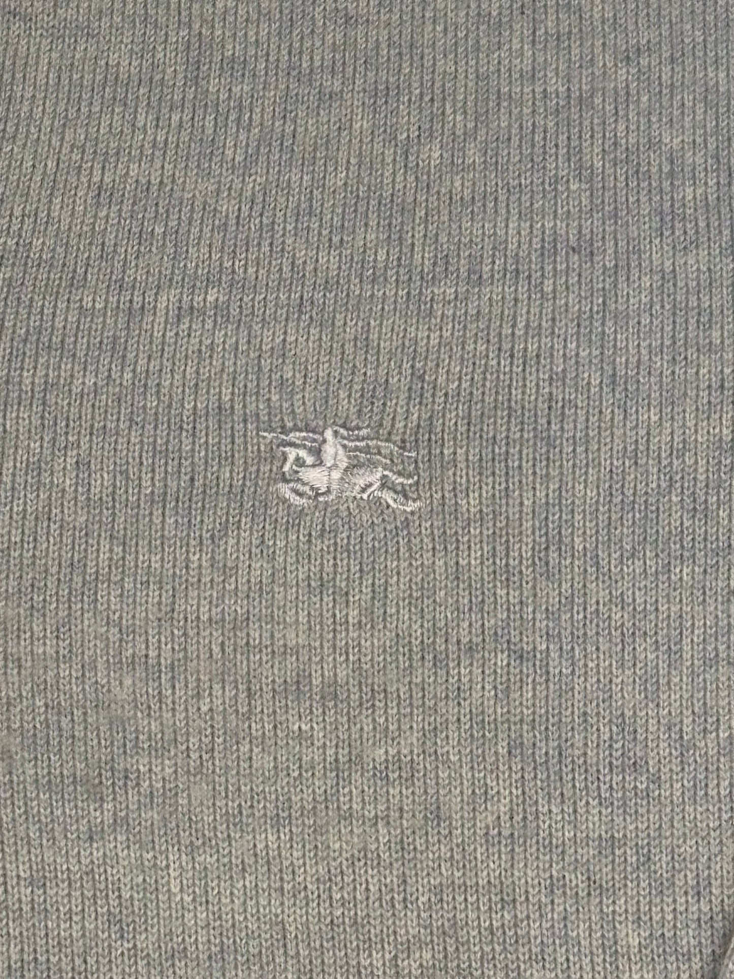 Merinowolle Babyblauer Pullover mit V-Ausschnitt Burberry (L)
