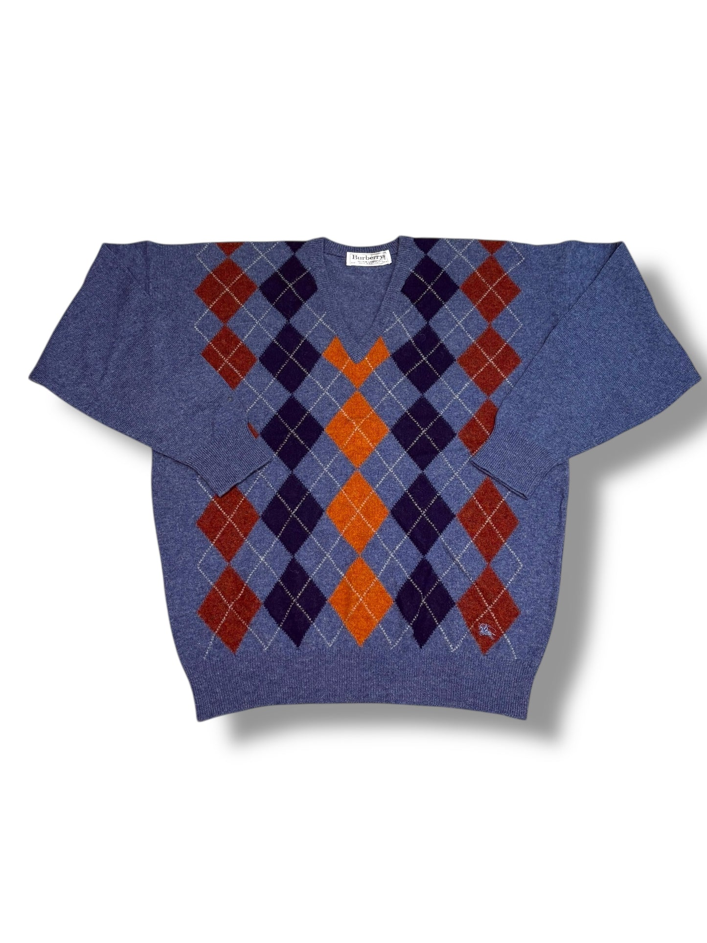 Lammwolle Pullover mit V-Ausschnitt Burberry (L)