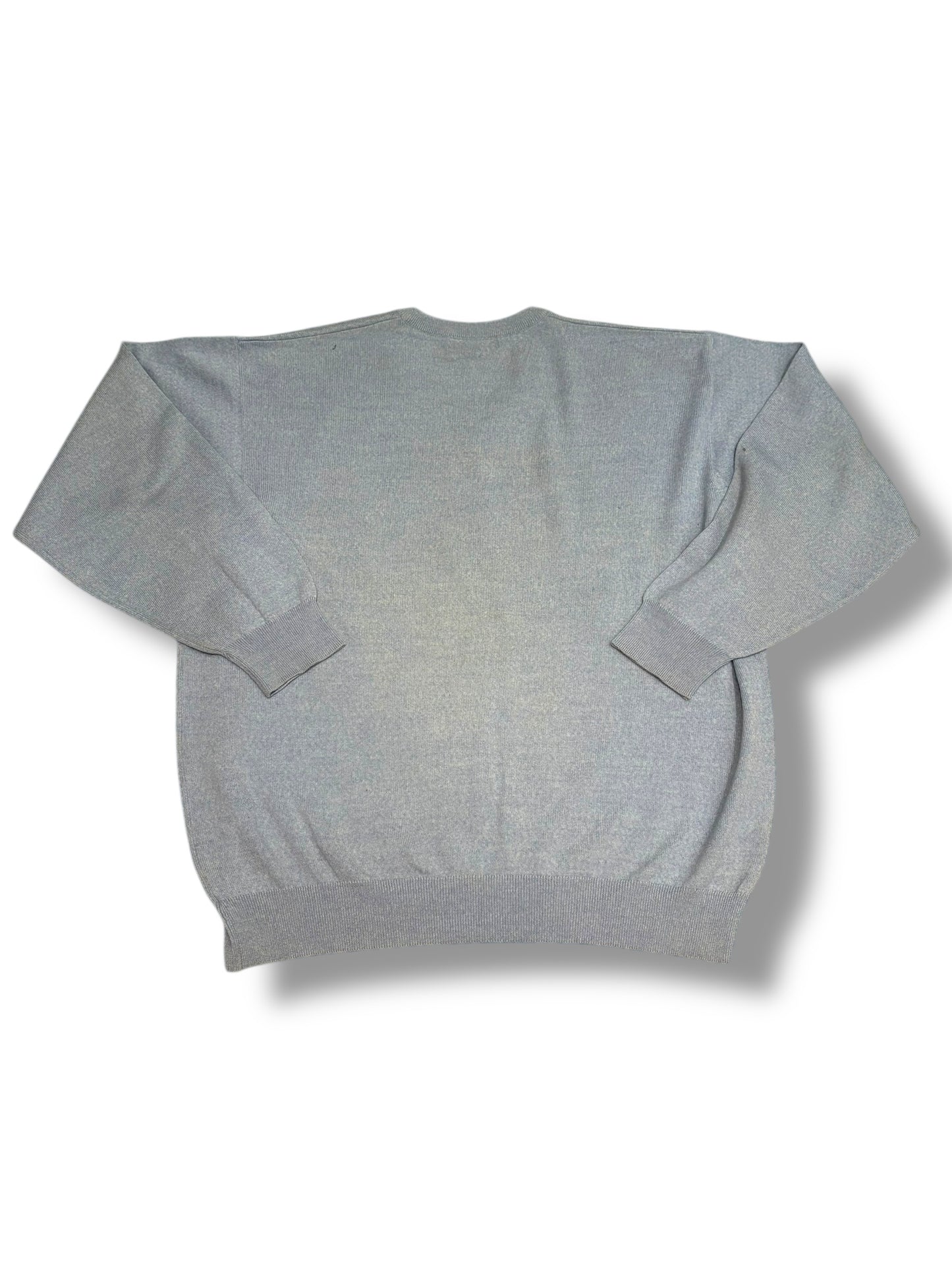 Merinowolle Babyblauer Pullover mit V-Ausschnitt Burberry (L)