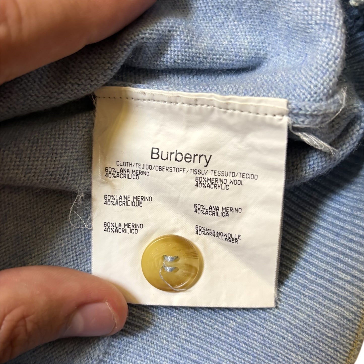 Merinowolle Gestricktes Poloshirt Burberry (M)