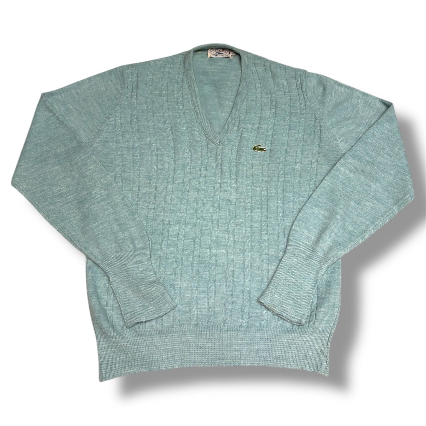 Pullover mit V-Ausschnitt Lacoste 70er - 80er Jahre (L)